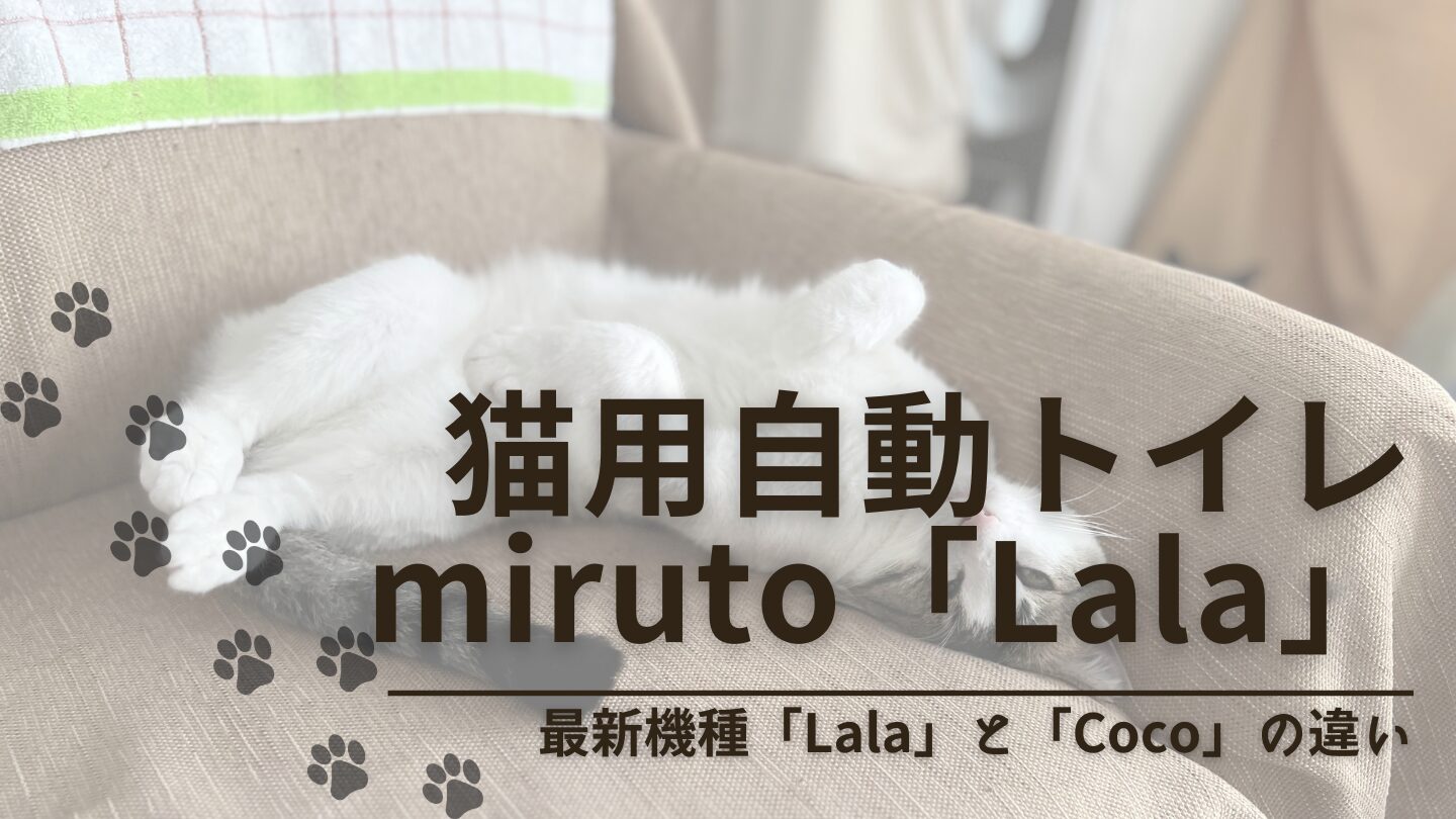 【クーポン有】miruto（ミルト）の猫トイレ「Lala」と「Coco」の違いを解説します